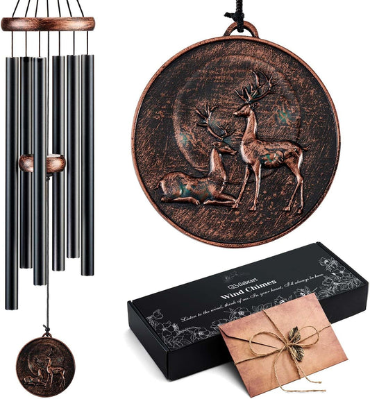 Wind Chimes for Outside, Deer Deep Tone Vintage Wind Chime Outdoor Clearance