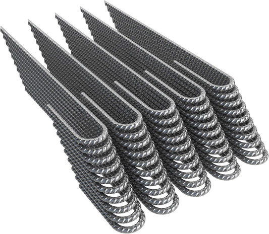 Vodaland Rebar Stakes J Hook Extra Heavy Duty 1/4 inch Coated Steel Ground Anchors with Chisel