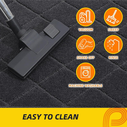 JSEI Dirt Trapper Door Mat 24"x36", Non-Slip Washable Entryway Mats, Dog Door Mat, Stain Resistant and Absorbent Floor Mats, Low Profile Welcome Mat for Front Back Door, Dark Grey