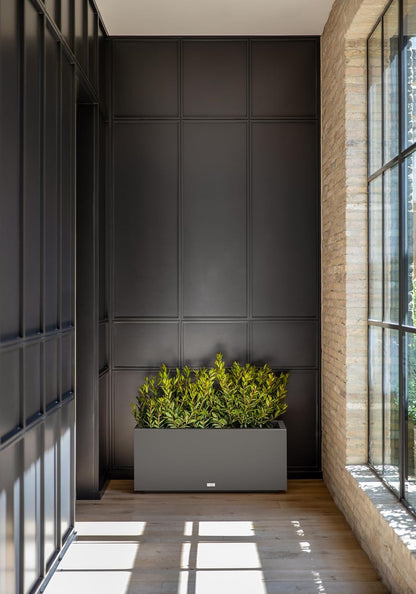 Veradek Block Series Long Box Planter - Large Rectangular Planter for Indoor or Outdoor Patio/Porch | Durable All-Weather Use with Drainage Holes | Modern Décor for Tall Plants, Flowers or Shrubs