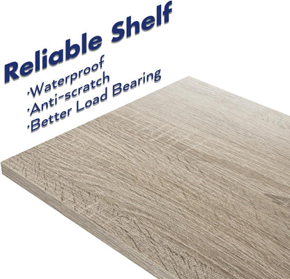 NUMENN Bookshelf, 6 Tier Bookshelves, Home Office Bookcase Shelf Storage Organizer, Free Standing Storage Shelving Unit for Bedroom, Living Room and Home Office, Grey