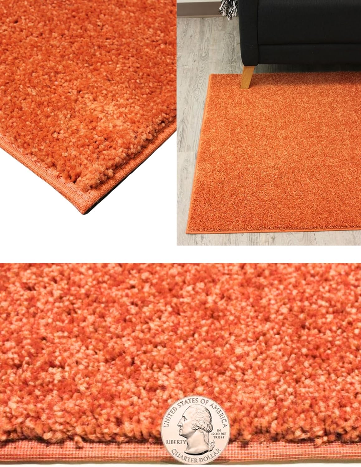 KOECKRITZ Soft and Colorful Kids Classroom Area Rugs (Passes Flammability Pill Test) Many Sizes and Bright Colors to Select from (5' x 8', Tangerine)