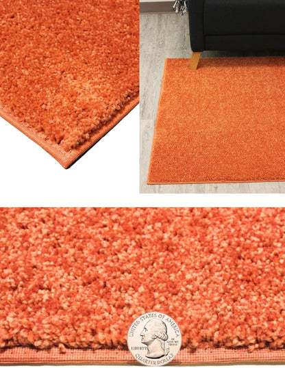 KOECKRITZ Soft and Colorful Kids Classroom Area Rugs (Passes Flammability Pill Test) Many Sizes and Bright Colors to Select from (5' x 7', Tangerine)