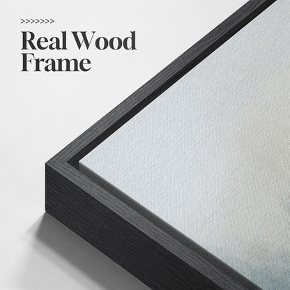 Large Framed Abstract Nature Landscape Wall Art for Living Room, 3 Piece Modern Canvas Prints Paintings Artwork for Walls, Blue Watercolor Lake Mountain Pictures for Hallway Office Wall Decor 24x36 In