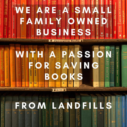 Curated Decorative Books Hardcover Décor Books for Home Décor, Choose Color, Interior Design, Office, Wedding Display, Instant Library, or Staging (Aqua, Half Foot)