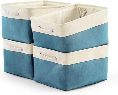 Storage Cubes - 4 Pack Large Fabric Baskets for Organizing, Collapsible Storage Bins for Closet Cloth Decorative Gift supplies Organizer Shelf 15.7 (L) x 11.8 (W) x 8.2 (H) inches