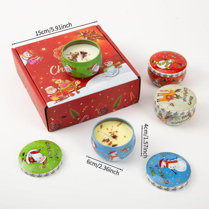 Christmas Scented Candle Set ??Holiday Soy Wax Aromatherapy Candles for Home Décor, Winter Relaxation & Stress Relief, Festive Gift for Women, Stocking Stuffers, Secret Santa