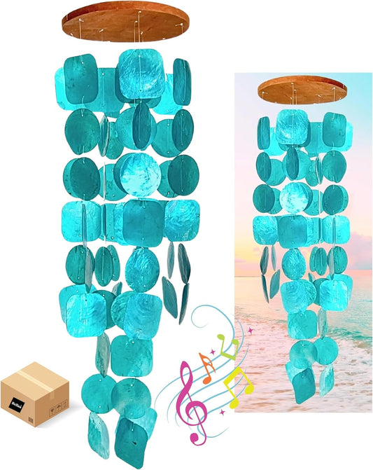 Bellaa 20744 Wind Chimes Outdoor, Garden Decorations, Musical, Indoor/Outside Windchimes, Beach