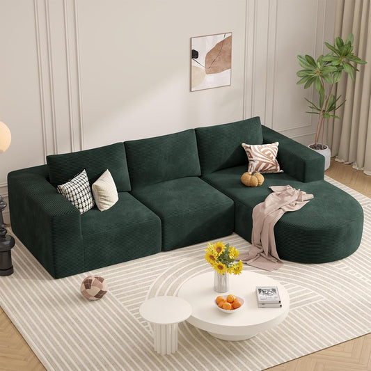 Modular Sectional Sofa with L-Shape Chaise,Cloud Sectional Modern Sleeper Couch with Deep