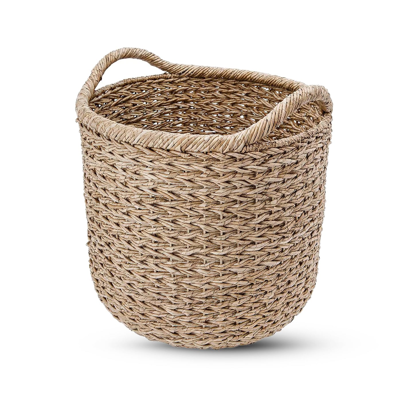KOUBOO Large Decorative Seagrass Storage Basket, Handmade, Seagrass Basket, Living Room, Blankets