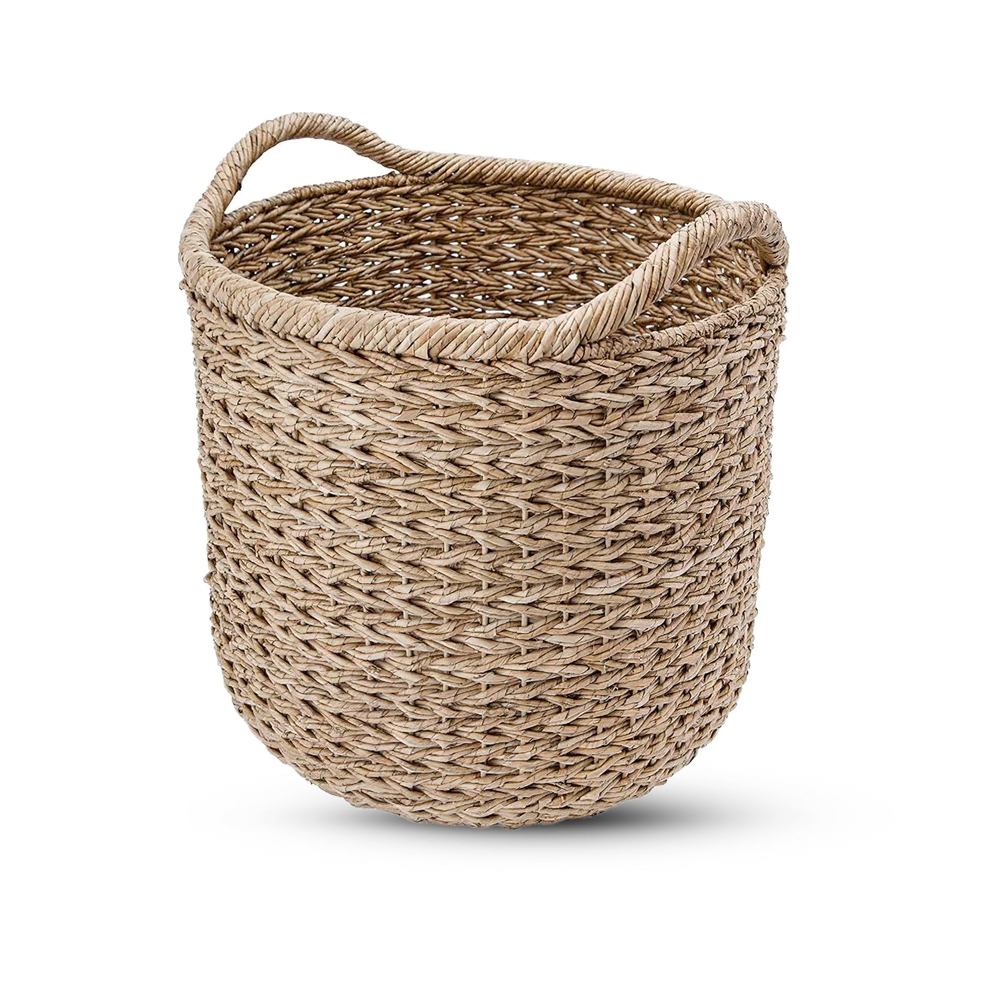 KOUBOO Large Decorative Seagrass Storage Basket, Handmade, Seagrass Basket, Living Room, Blankets