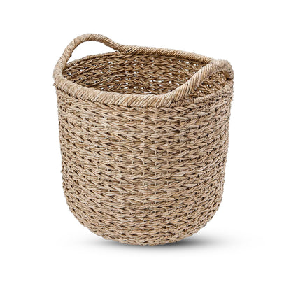 KOUBOO Large Decorative Seagrass Storage Basket, Handmade, Seagrass Basket, Living Room, Blankets