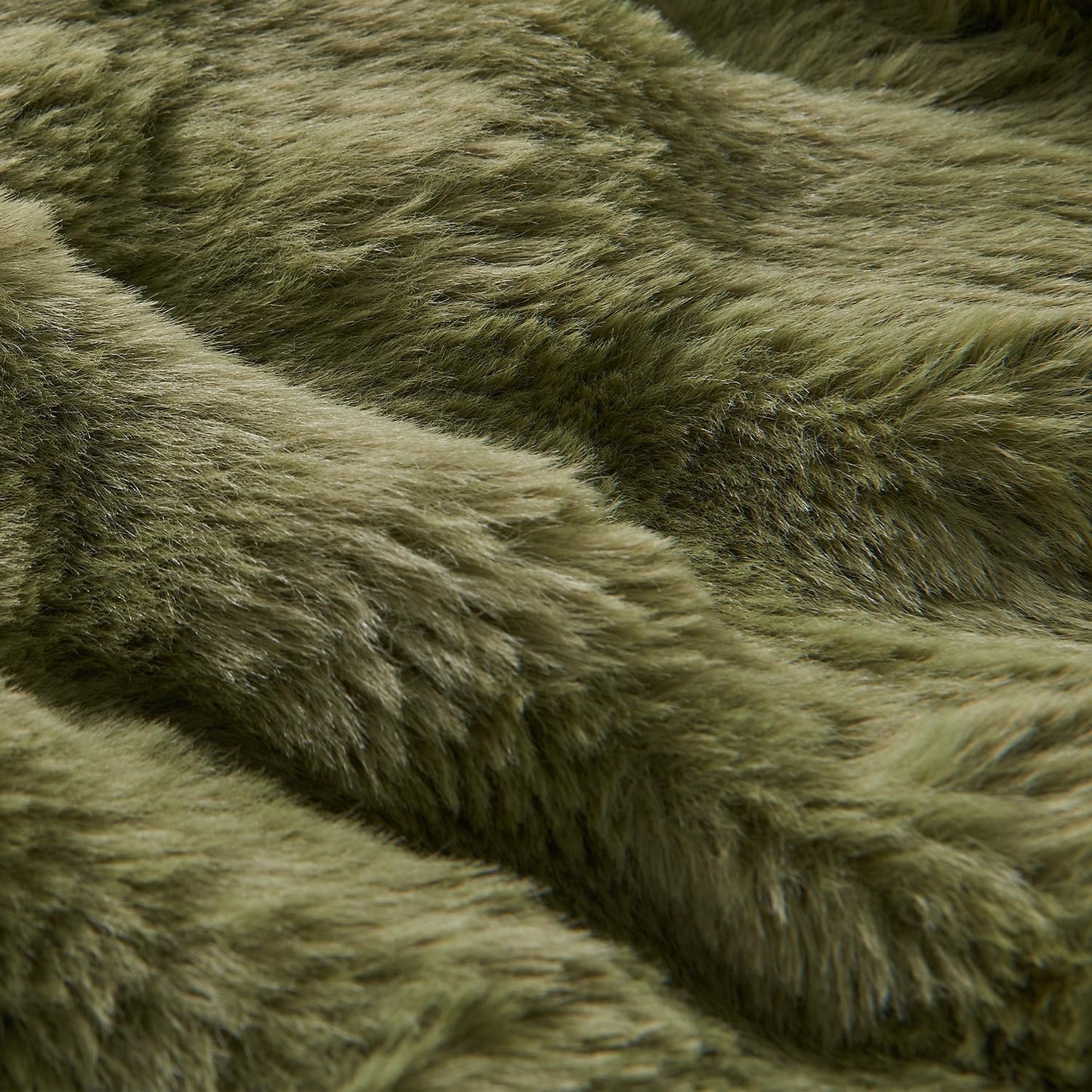 Lotus Karen Faux Fur Throw Blanket Dark Green - 800 GSM Bubble Rabbit Fluff Blanket for Couch Bed Sofa,Softest Fluffy Fuzzy Cozy Blanket,Thick Furry Plush Shaggy Warm Blankets for Women,50x60 Inches