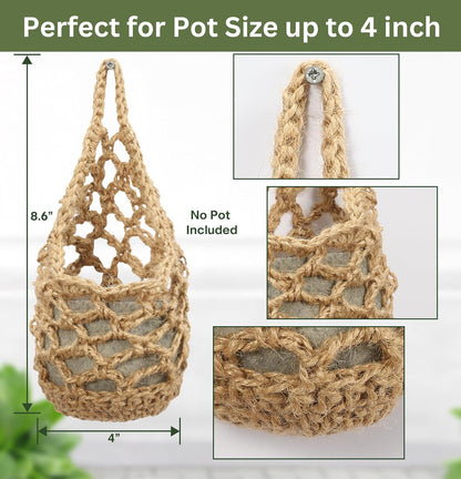3PK Wall Planters for Indoor Plants, Macrame Plant Hanger | Wall Planter, Plant Hanger, Hanging Planter (3PK, for 4 inch Pot)