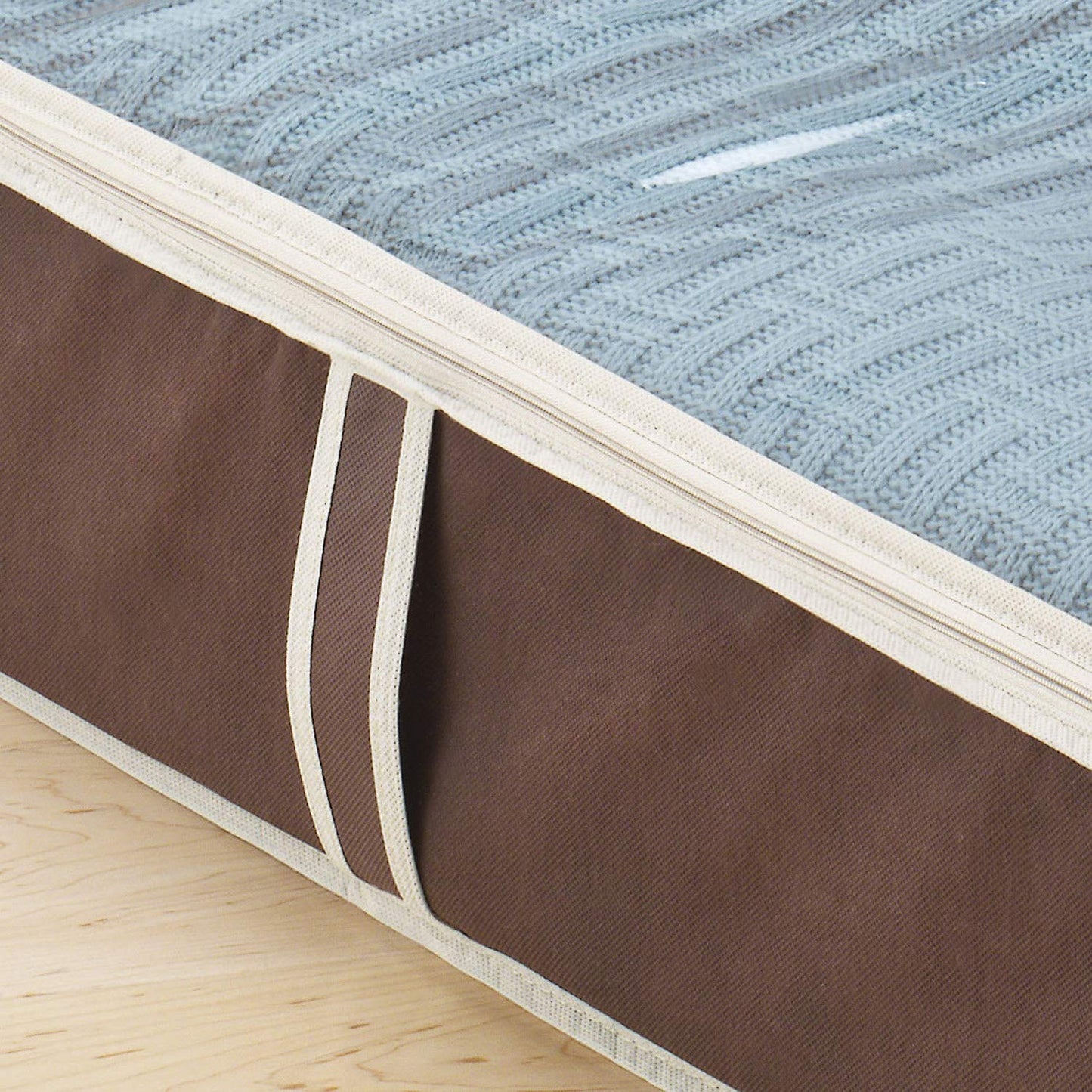 Whitmor Under Bed Storage Bags 2 Pack, Zippered Underbed Storage Containers with Clear Window and