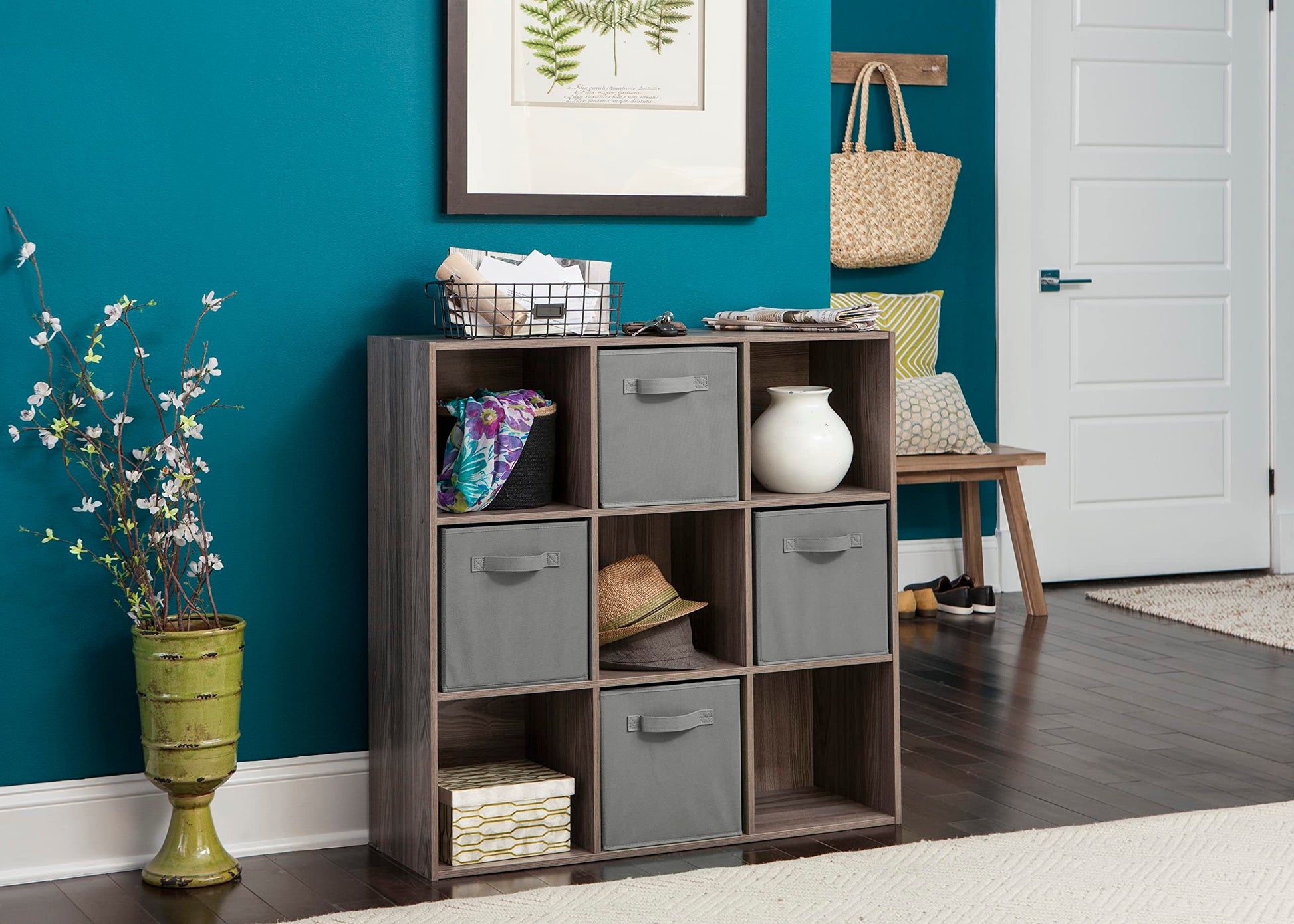 ClosetMaid Cubeicals 9 Cube Storage Shelf Organizer Bookshelf, Stackable, Square Shape, Easy