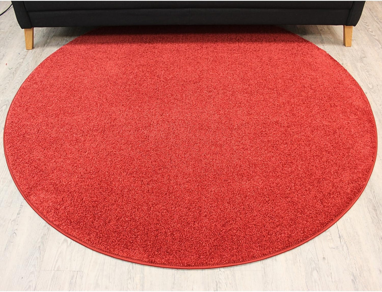 KOECKRITZ Soft and Colorful Kids Classroom Area Rugs (Passes Flammability Pill Test) Many Sizes and Bright Colors to Select from (12' Round, Fire Engine)