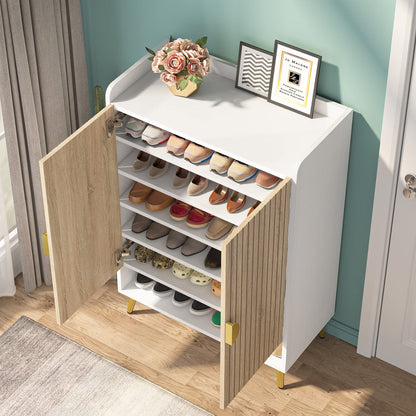 Tribesigns Shoe Cabinet with Doors, 6-Tier Shoe Storage for Entryway