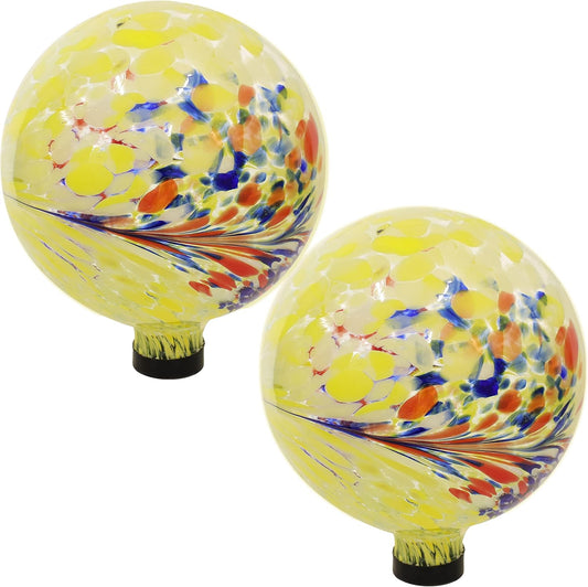 Sunnydaze 10-Inch Gazing Ball for Garden - Glass Gazing Globe for Outside - Garden Orb Yard Decor
