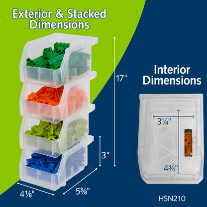 ReadySpace Plastic Containers for Organizing and Storage Bins for Drawers, Desks, Office