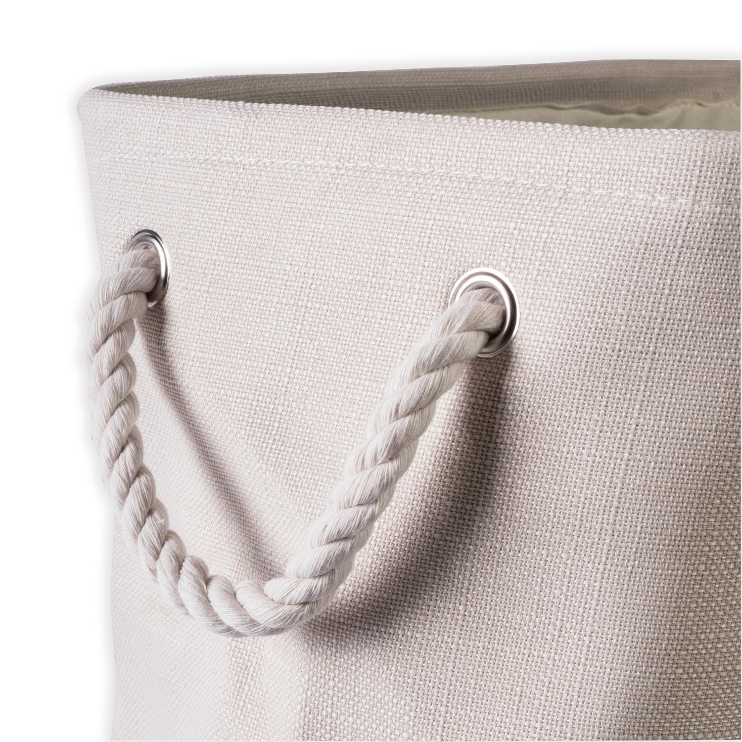 DII Collapsible Polyester Storage Bin, Variegated, Cream, Large