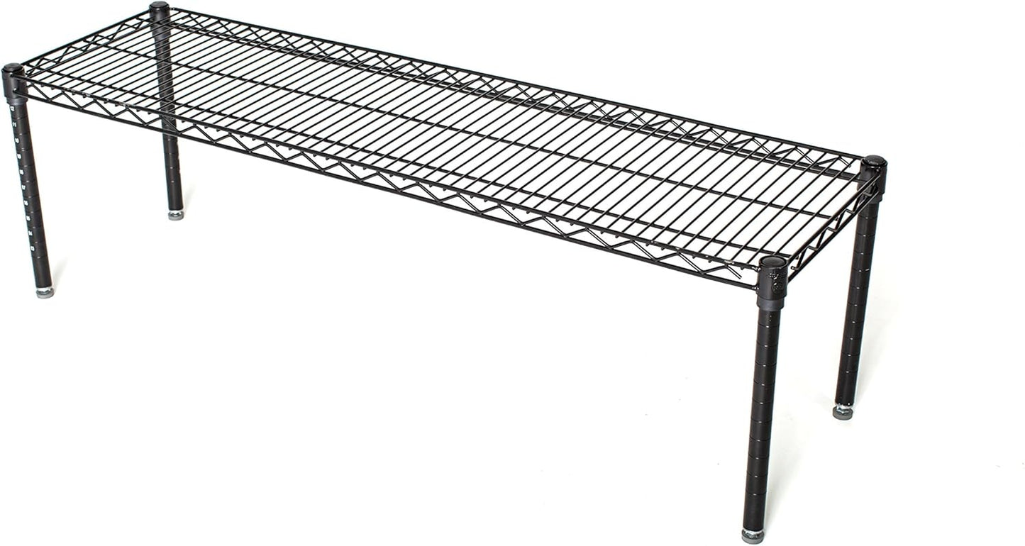 Omega Products Corporation 21" Deep x 72" Wide x 14" High Black Stationary Dunnage Rack