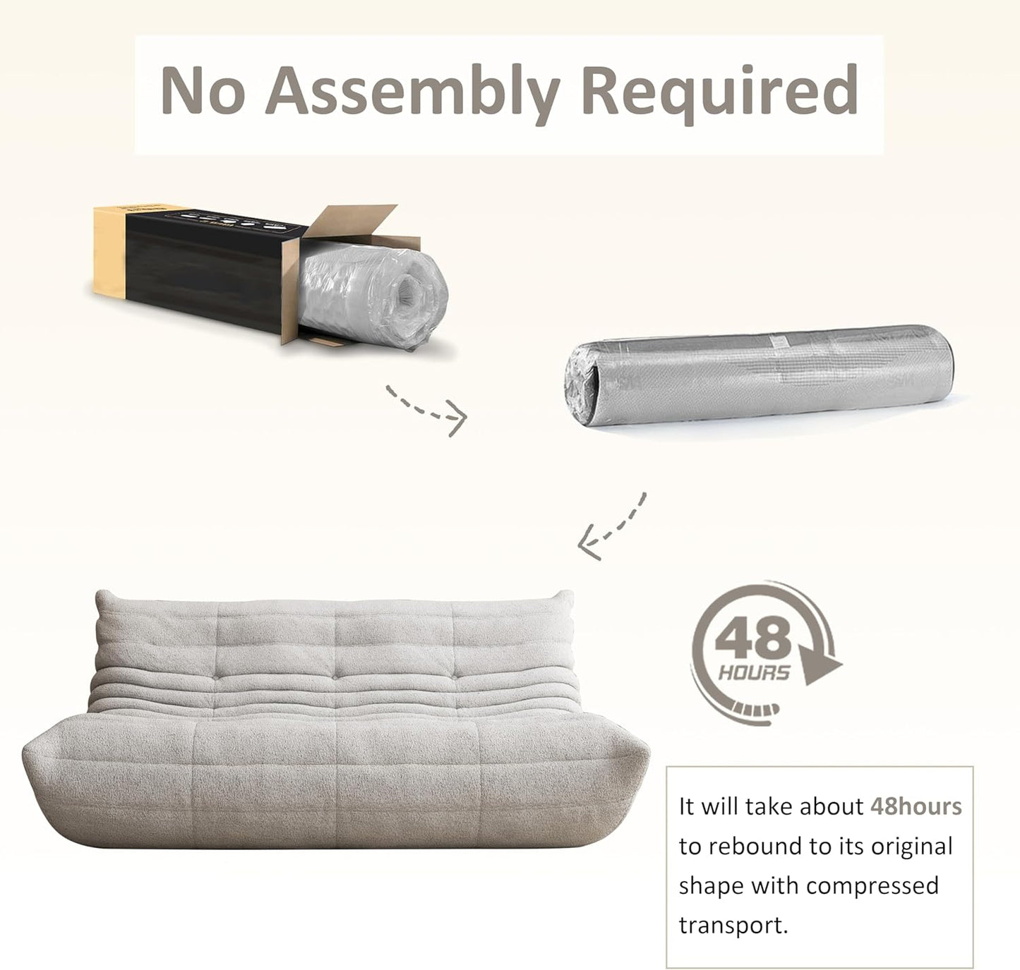 Bean Bag Chair, Oversized Bean Bag Chair for Living Room, Fireside Chair for Adults with Memory Foam Filled, Big Accent Lounge Floor Sofa for Reading, Relax, No Assembly Required. (Grey 3-Seater)