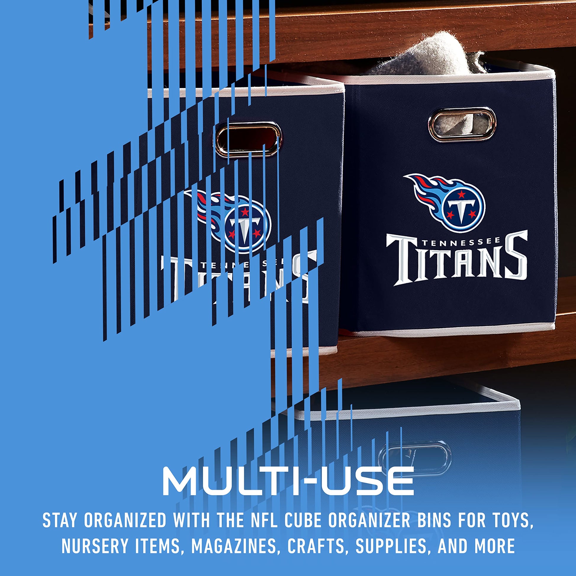 Franklin Sports NFL Tennesee Titans Collapsible Storage Bin