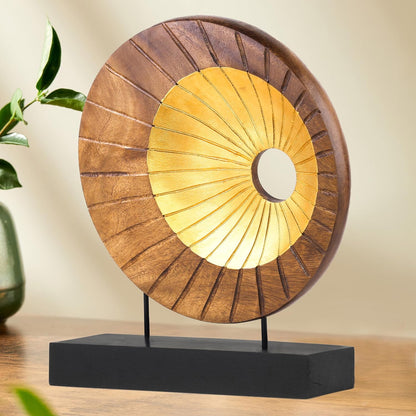 Decozen Handcrafted Solid Wood Sculpture Ideal for Home, Mantel, Fireplace, and Foyer Decor - Perfect Valentines Day Gifts