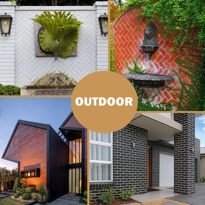 Vintage Faux Brick Wall Tiles, 3D Thin Brick Veneers for Bedroom, Bathroom, Kitchen, Fireplace and Fence Wall Panels (100, Grey)