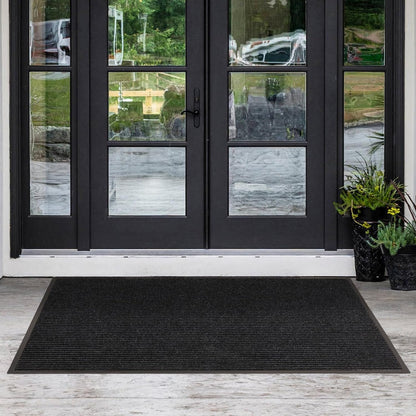 Large Front Door Mat, 72" x 48" Durable Front Doormat, Heavy Duty Large Welcome Door Matt for Home Entrance, No Slip Rubber Low Profile Door Mats for High Traffic Area