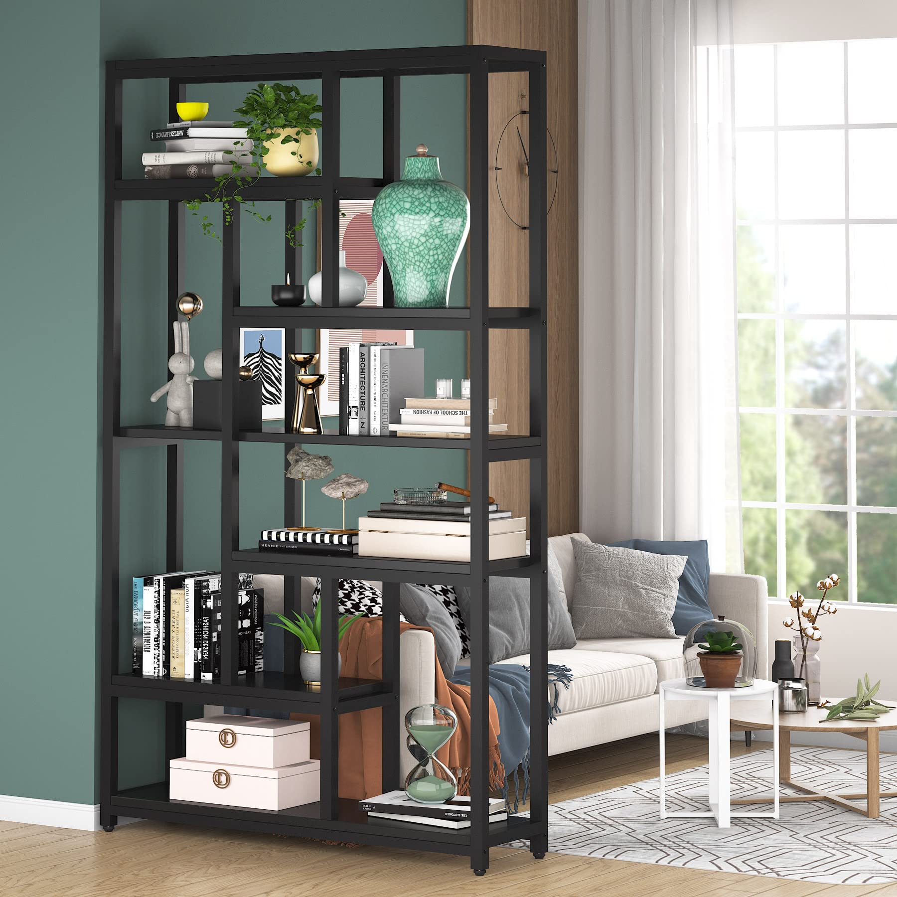 Tribesigns 79 Inch Bookshelf, 7-Tier Tall Bookcase with 10-Open Shelf