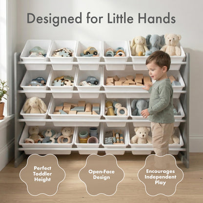 Humble Crew Kids Toy Organizer with 20 Bins, 4 Tier Storage for Playroom