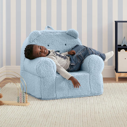 Delta Children babyGap Sherpa Bear Chair - Greenguard Gold Certified, Powder Blue