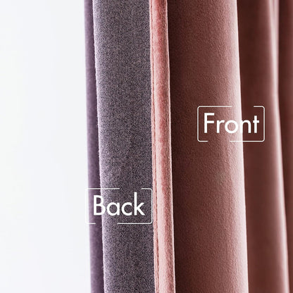 MIULEE Velvet Curtains 108 Inches Long 2 Panels - Pinch Pleated Luxury Room Darkening Curtains for Bedroom Living Room Thermal Insulated Super Soft Window Drapes Rod Pocket, Dusty Rose Pink