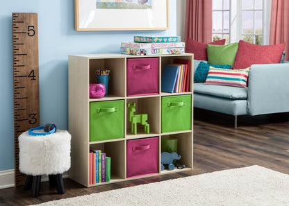 ClosetMaid Cubeicals 9 Cube Storage Shelf Organizer Bookshelf, Square Shape, Easy Assembly - Birch