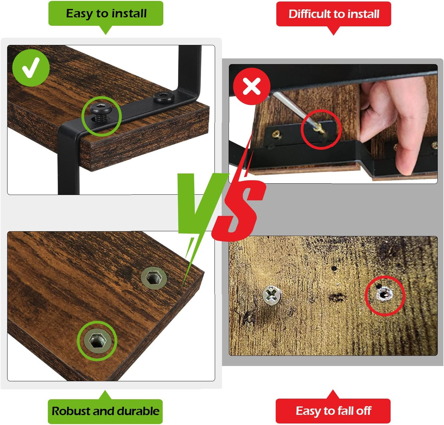 YINMIT Wooden Display Riser Stand, Tiered Perfume and Cologne Organizer Stand, 4 Tier Spice Rack Organizer, Rustic Display Shelf for Candles (4 Tier)