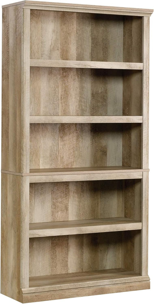 Sauder 5 Tier Book Shelf Wooden Bookcase Multipurpose Bookshelf for Home Office, Living Room, in