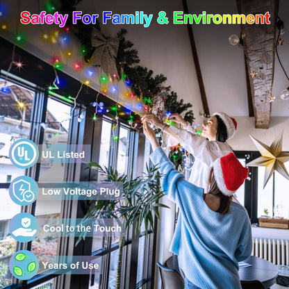 1332 LED 132FT Christmas Lights with 296 Drops, 12 Modes Dimmable Multicolor Outdoor Hanging Lights with Timer Memory, Waterproof Curtain Lights for Home Bedroom Indoor Tree Window Roof Fence Wedding