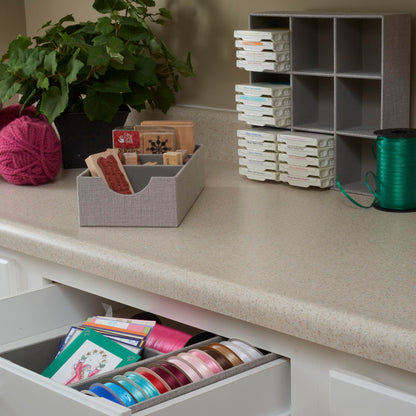 Household Essentials Grey 728-1 Deep 9 Section Drawer Organizer Box for Storage 12 in x 3.13