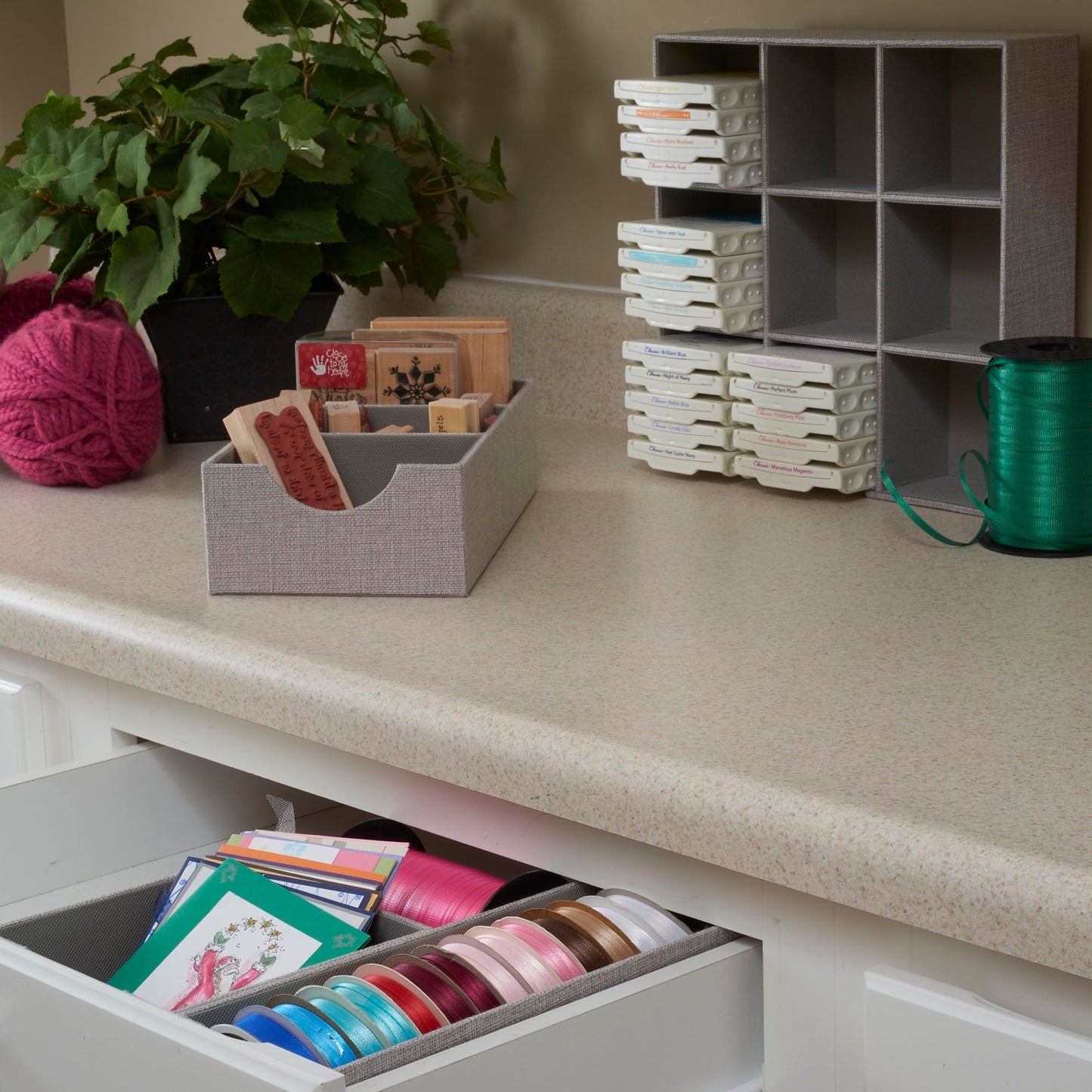 Household Essentials Grey 725-1 Deep Drawer Organizer Box for Storage | 12 in x 4 in x 3.13, Silver