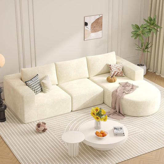 Modular Sectional Sofa with L-Shape Chaise,Cloud Sectional Modern Sleeper Couch with Deep