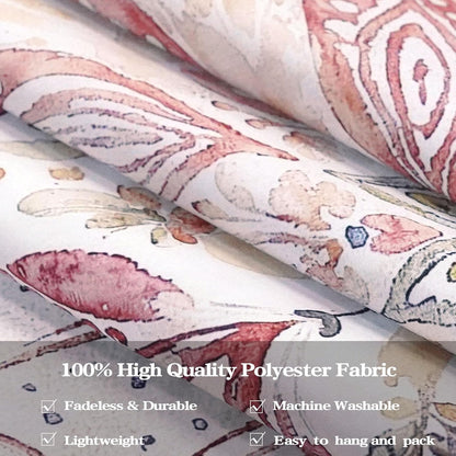 Fowocu Boho Floral Mandala Tapestry Wall Hanging Pink Bohemian Flower Medallion Tapestry Aesthetic Watercolor Hippie Indian Small Tapestries for Bedroom Living Room Dorm Decor 48 x 36 Inch