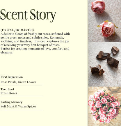 Scented Luxury Candles in Handmade Ceramic Jars, Soy Wax | Canal Rose – Rose Bud & Oud Scented, Large Candle | Non Toxic, 2 Wicks, Reusable Big Pink Jar | Natural Spring Aromatherapy for Women & Men