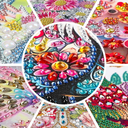 EOBROMD Diamond Hanging Art Kits for Adults, Bird Diamond Art Painting Suncatcher, DIY Special Shaped Rhinestone Kits for Adults, Window Pendants Home Garden Wall Hanging Ornament