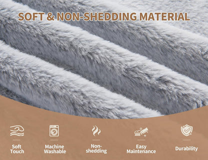 Boho Ottoman Living Room Furniture 20"x15" Large Round Ottomans Pouf Couch Foot Rest Grey Pouf Ottoman Foot Rest with Foam Chunk Filling Pouffe Ottomans Stuffed Foot Rest Poufs for Couch