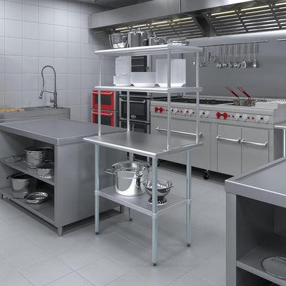 AmGood Double OverShelf Stainless Steel NSF - Many (36" Long x 18" Deep)