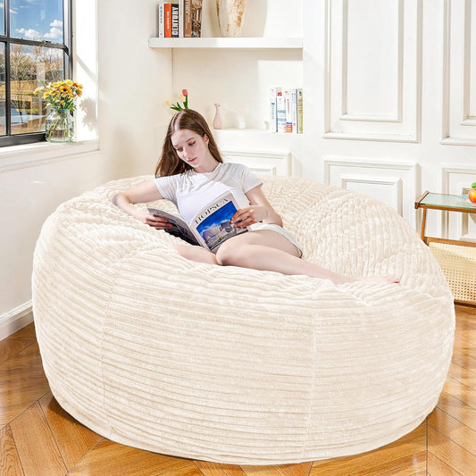 Large Bean Bag Chair, 5FT Giant Beanbag Chairs with Memory Foam Filled, Bean Bag Chairs for Adults