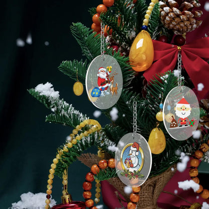 50 Pieces Clear Acrylic Circle with Hole 75x1.5 mm Transparent Acrylic Ornament Blanks 3" Blanks Round Sheets for Decorative Tags with Paintings