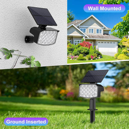 WELALO Solar Color Changing Spot Lights Outdoor, Waterproof Solar Christmas Lights with 9 Modes, Multicolor RGB Landscape Spotlights for Garden Yard Driveway Lawn Patio Pathway Decorations, 2 Pack